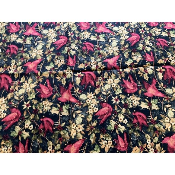 Fabric - Susan Winget "CARDINAL HOLLY" Birds, 100% Cotton - 1.50 Yards - NEW - Picture 6 of 14